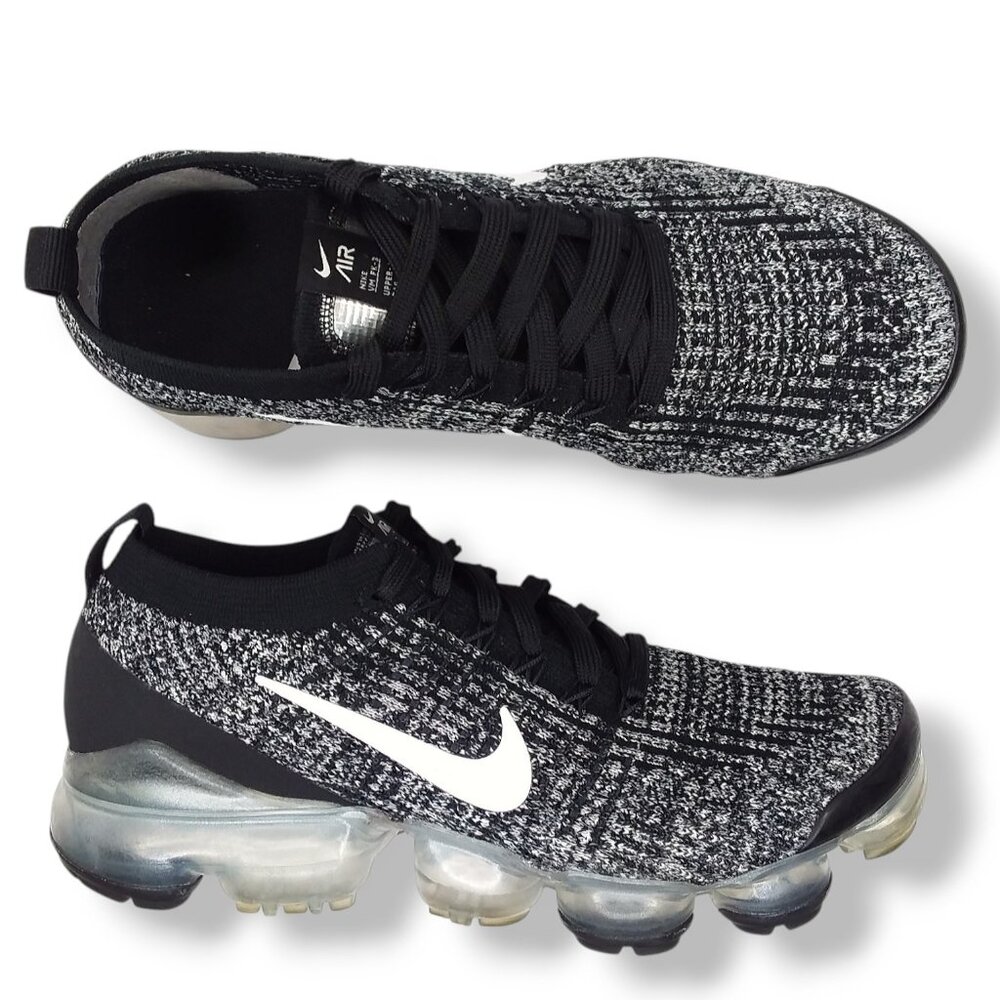 Nike Air VaporMax Flyknit 3 'Oreo' Black White Sneakers Size 8.5 AJ6910-001